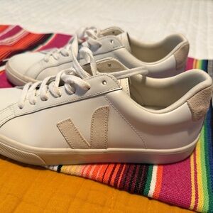 Veja Off-White Lace-Up Sneakers